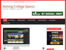 Tablet Screenshot of bettingcollegesports.com